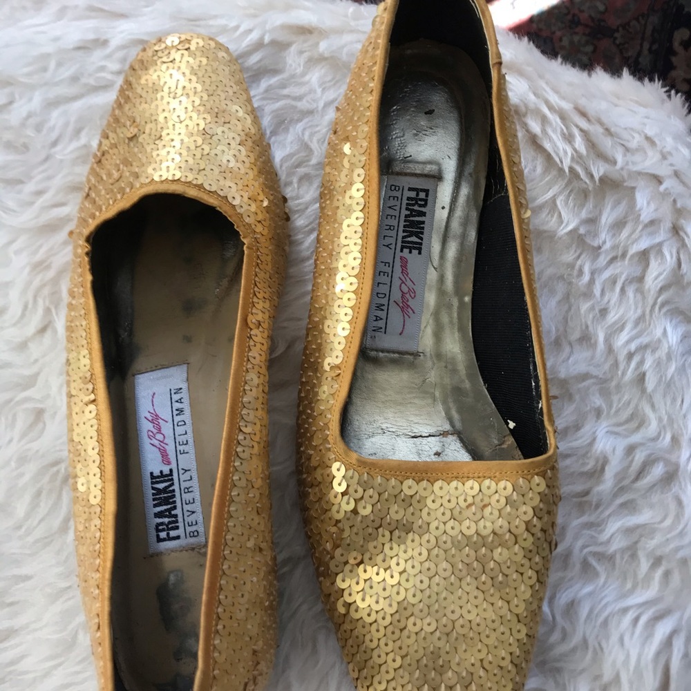 Beverly Feldman gold shoes